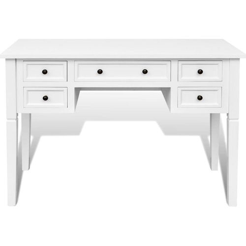 "Winterschlussverkauf "Weißer Schreibtisch mit 5 Schubladen - DEMöbel1408125
