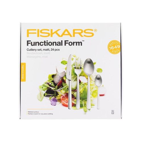 Fiskars - FunctionalForm Cutlery Gift Box 24 pcs - Matte Steel