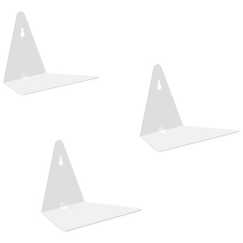 Livetastic Wandregalset Flying Books , Weiß , Metall , 17x13x12 cm , Küchen, Küchenmöbel, Küchenregale