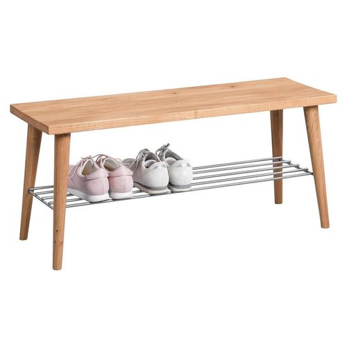 Garderobenbank , Eiche , Holz , Wildeiche , massiv , 1-2-Sitzer , 90x40x30 cm , Abstellfläche , Holzmöbel, Garderoben Holz, Garderobenbänke Holz