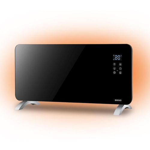 Sogo CAL-SS-18445, Elektrischer Konvektor-Raumheizer, IP24, Drinnen, Flur, Schwarz, LED