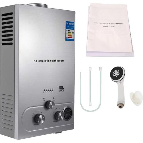 Gas-Wasserheizer, Warmwasser-Ausgang, 12 kW Leistung, durchflussgerechtes Design, 6L