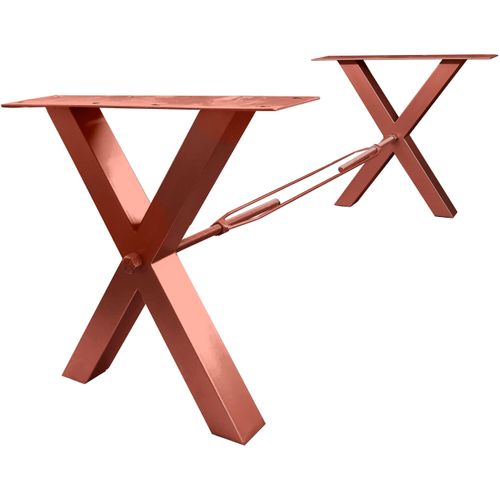 Tischbein SIT, braun (antikbraun), B:80cm H:73cm T:15cm, Tischbeine, Tischbein, im Industrial-Stil