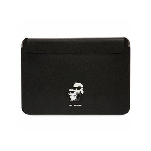 Karl Lagerfeld Saffiano Karl&Choupette case for a 16" laptop - black