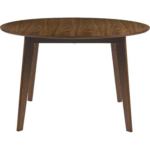 Miliboo - Runder ausziehbarer Esstisch in Walnussfinish L120-150 cm LEENA