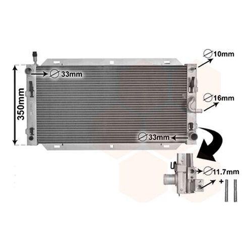 VAN WEZEL Kühlmodul Motorkühlmodul 1800M388 für FORD FOCUS (DAW, DBW)