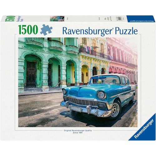 Puzzle RAVENSBURGER "Cuba Cars", bunt, Puzzles, KinderB:80cm H:60cm, Pappe, Made in Germany, B:80cm H:60cm
