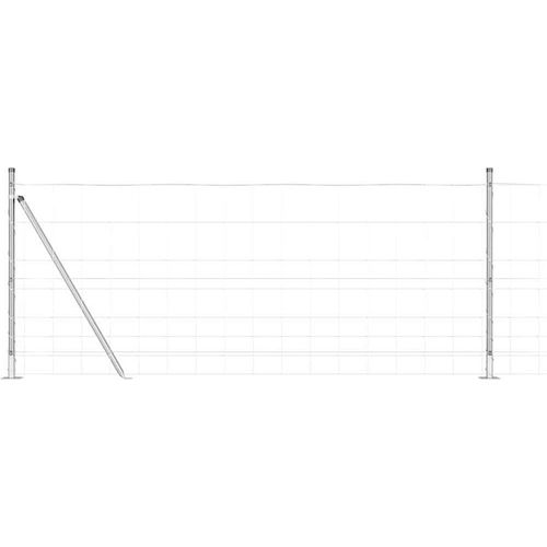 vidaXL Zaunpfosten Galvanisiert 50 x 1 m Stahl