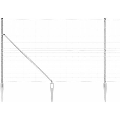 vidaXL Zaunpfosten Galvanisiert 25 x 1,5 m Stahl