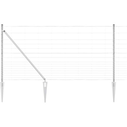 vidaXL Zaunpfosten Galvanisiert 25 x 1,2 m Stahl