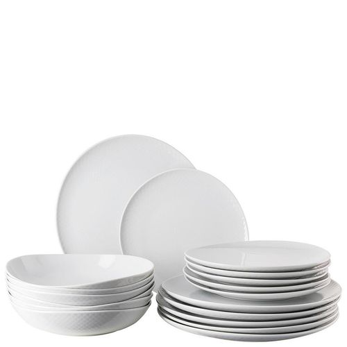 Rosenthal Kombiservice Junto weiß, Weiß, Keramik, 18-teilig, Uni, 31.7x28.1x32 cm, DIN EN ISO 14001, DIN EN ISO 9001, Essen & Trinken, Geschirr, Geschirr-Sets, Kombiservice