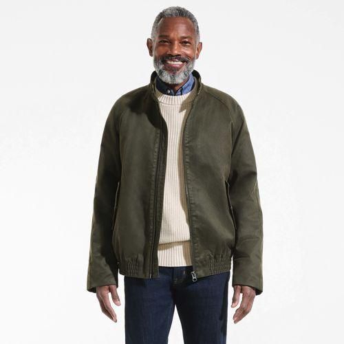 Blouson-Wachsjacke, Herren,  Braun, Baumwolle/Polyester, by Lands' End