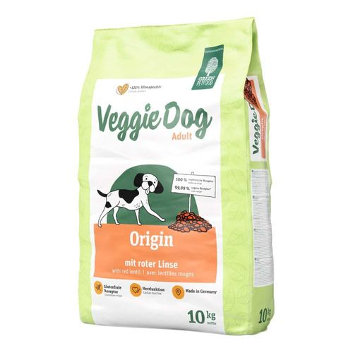 GreenPetfood 10kg VeggieDog Origin mit roten Linsen