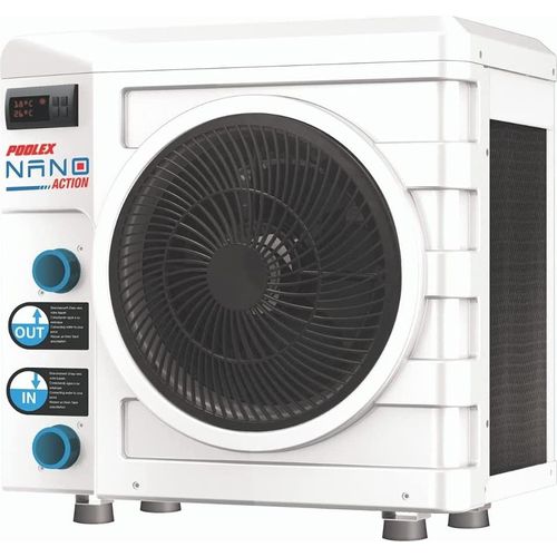 Poolex Nano Action A3 Wärmepumpe - Für kleine Aufstellpools - 600 W Verbrauch - Beckenvolumen 10 bis 21 m3