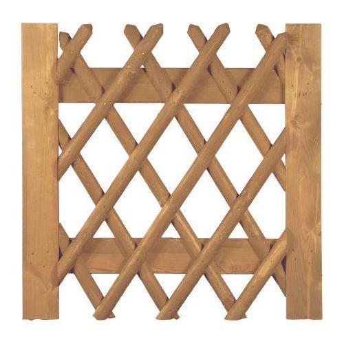 T&J Jägerzaun braun Tor 100 x 100 cm Latten 55 mm