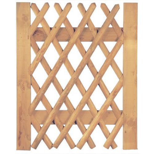 T&J Jägerzaun braun Tor 100 x 120 cm Latten 55 mm