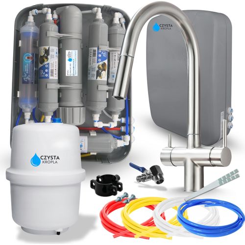Wasserfilter-Set Ari RO7 7-Stufen 75 GPD, Kuechenarmatur Inox