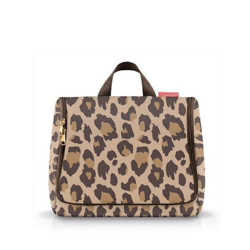 Reisenthel Kosmetiktasche Toiletbag XL leo macchiato, Braun, Schwarz, Kunststoff, Textil, 28x25x10 cm, Freizeit, Wellness, Körperpflege, Kosmetik