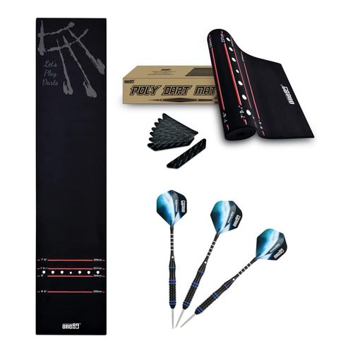 Dartteppich in Schwarz 300x66 cm