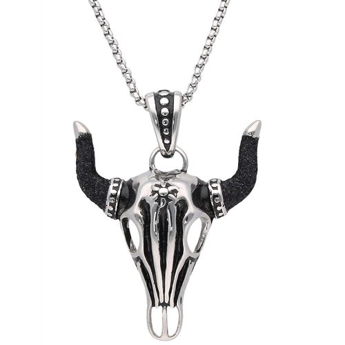 Kette mit Anhänger, silber (silberfarben), Halsketten, Herren, Edelstahl