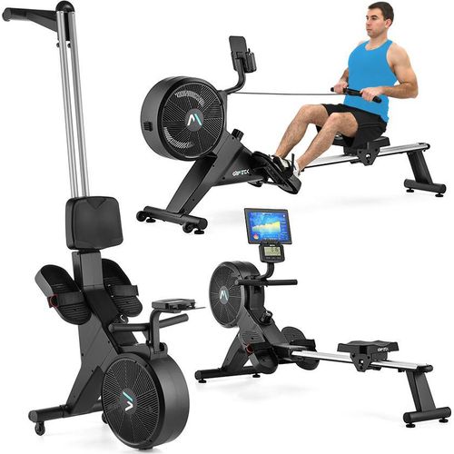 Gymtek® Rudergerät Rudermaschine Wasserrudergerät für Zuhause - bis 150 kg - 8 Stufen