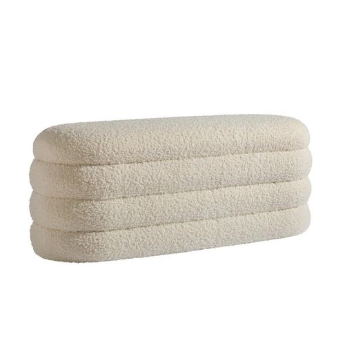 Mid.you Hockerbank , Creme , Textil , 1-Sitzer , 130x50x46.5 cm , Truhe im Sitz , Esszimmer, Bänke, Sitzbänke