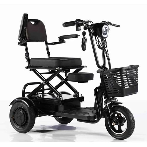 3-Rad Seniorenmobil,faltbar E-Mobilität,reisefreundlich,3 Gänge(6/10/15 km/h)