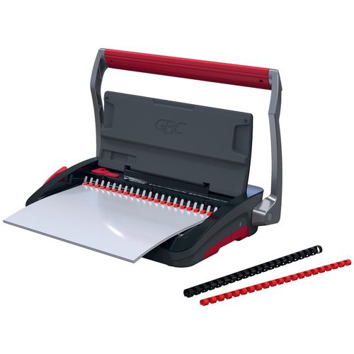 GBC CombBind CB15 Kunststoffbindegerät schwarz/silber/rot
