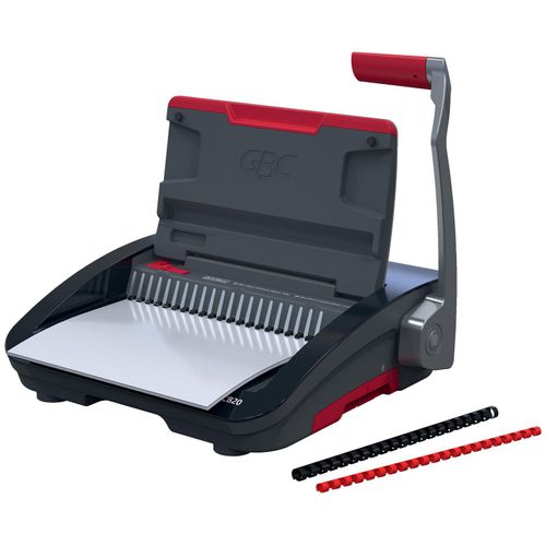 GBC CombBind CB20 Kunststoffbindegerät schwarz/silber/rot