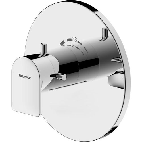 Bravat Milano Fertigset für Brausethermostat 3564082 Unterputz, Thermostat, chrom