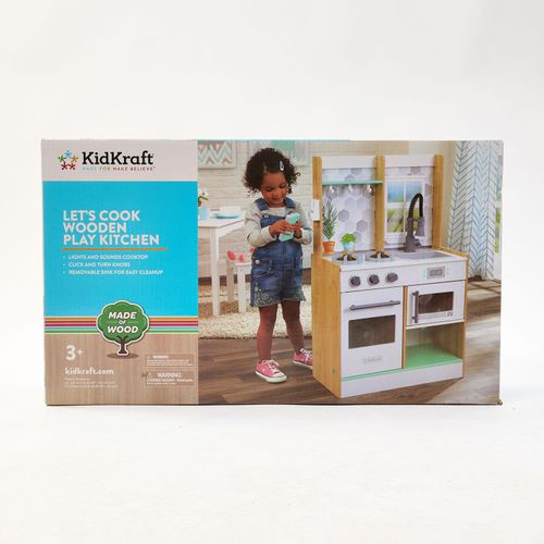 Mehrfarbige Spielküche aus Holz