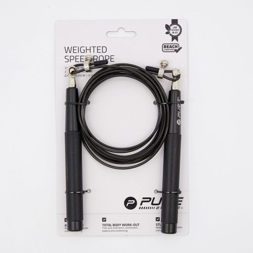 Schwarzes beschwertes Speed Rope Springseil 300cm