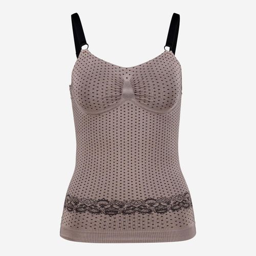 Taupefarbenes ärmelloses Shapewear Oberteil