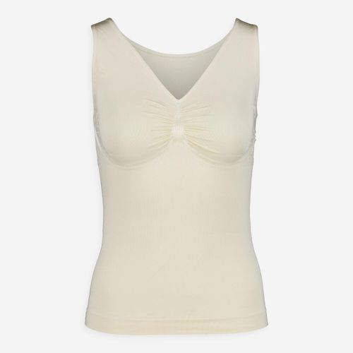 Cremefarbenes ärmelloses Shapewear Oberteil