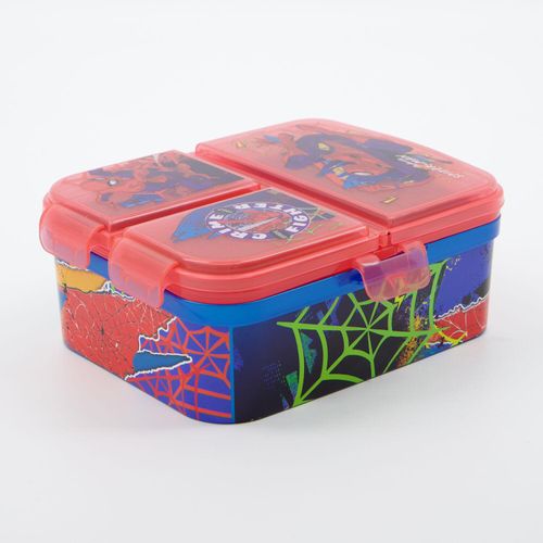 Blau-rote Lunchbox mit Spider-Man-Motiv 18x14,5cm