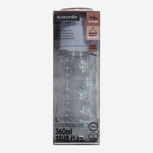 Mehrfarbige Babyflasche mit Muster