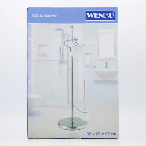 Adiamo Stand WC-Garnitur aus Edelstahl 95x32m