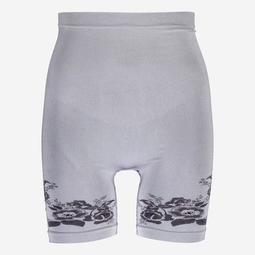 Silberfarbene figurformende Unterwäsche mit Blumenmuster