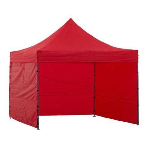 Ekspand | Partyzelt 3x3m - Rot - Faltbar - Ideal für Gartenpartys und Veranstaltungen - Wetterfest