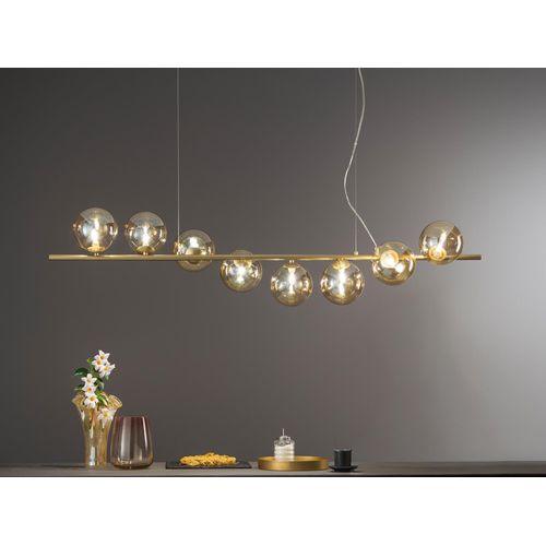 Balken Pendelleuchte Honey Gold 8-flammig