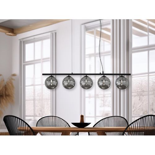 Balken Pendelleuchte Honey Schwarz 5-flammig