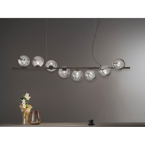 Balken Pendelleuchte Honey Schwarz 8-flammig