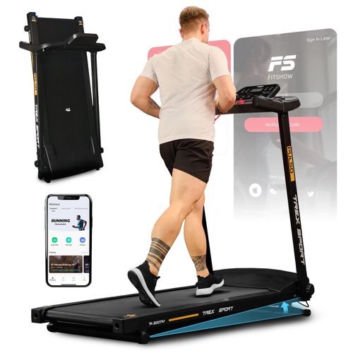 TREX SPORT Laufband für zuhause klappbar elektrisch TX-500TM PULSO | Treadmill mit LCD-Display, Bluetooth, bis 12 km/h, 12 Programme mit Pulssensoren