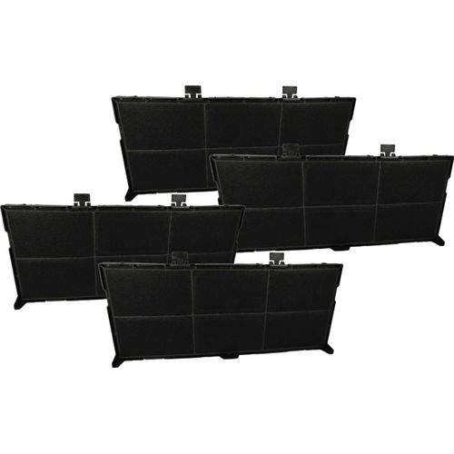 vhbw 4x Aktivkohlefilter kompatibel mit Bosch DFR067A51/02, DFR067A51/01, DFR067A5003, DFR067A5001, DFR067A52, DFR067A51/03 Dunstabzugshaube