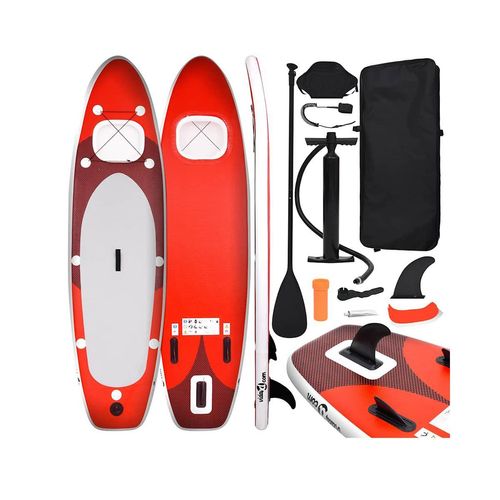 SUP-Board-Set Inflatable Stand up Paddle Board SUP 330 x 76 x 10 cm (L x W x H) Rot