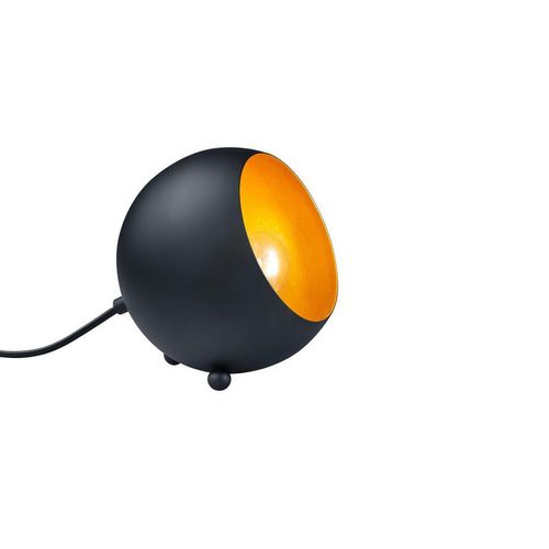 Tischleuchte Billy , Schwarz, Gold , Metall , 16x14x15 cm , Kippschalter, mit Schalter , Lampen & Leuchten, Innenbeleuchtung, Tischlampen, Tischlampen