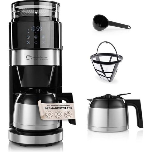 Barista Filterkaffeemaschine Touch Iso mit Mahlwerk und LED-Touchdisplay - 800W Kaffeemaschine mit Mahlwerk Thermoskanne Filtermaschine
