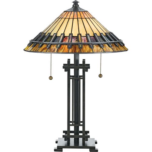 Elstead Chastain Tischleuchte E27 2-fach Vintage-Bronze