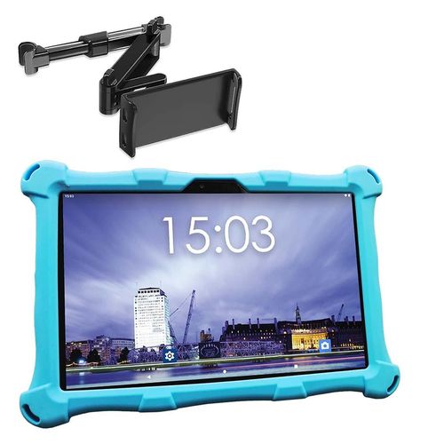 AngelTech Kindertablet XL Blau mit Tablet-Halterung