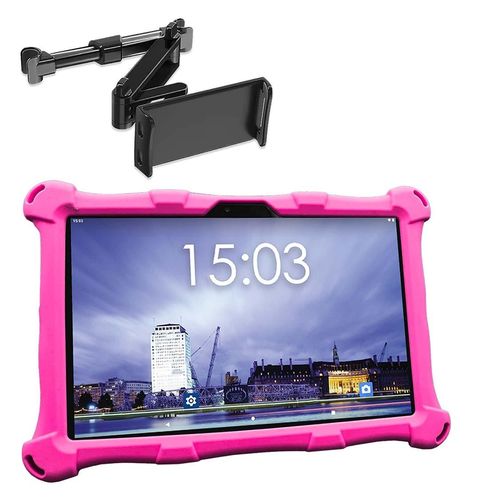 AngelTech Kindertablet XL Rosa XL mit Tablet-Halterung